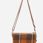 Riley Plaid 3 Compartment Crossbody/Wristlet Handbag Purse