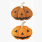 Jack-O'-Lantern Halloween Plush Pillow with Jute Stem