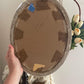 Vintage Crewel Embroidery Needlework Hummel Boy Oval Professionally Framed Hanging Art