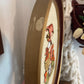 Vintage Crewel Embroidery Needlework Hummel Girl Oval Professionally Framed Hanging Art