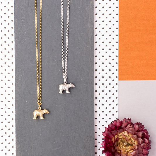 Bear Standing Charm Necklace