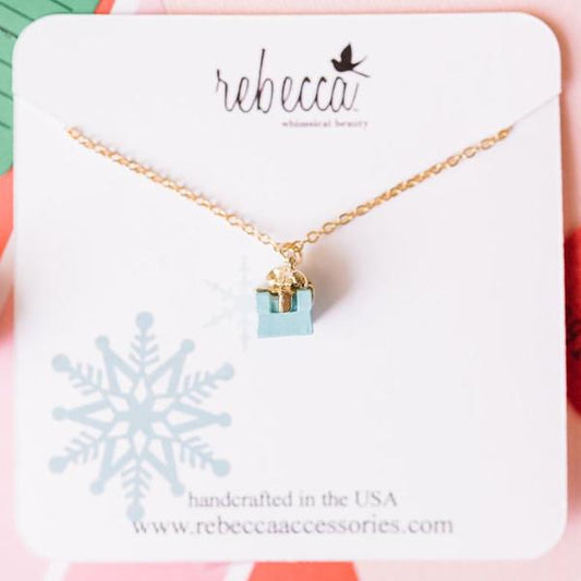 Blue Gift Charm Necklace