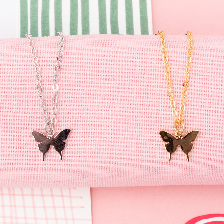 Butterfly Pendant Dainty Necklace