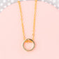 Circle Round Charm Necklace