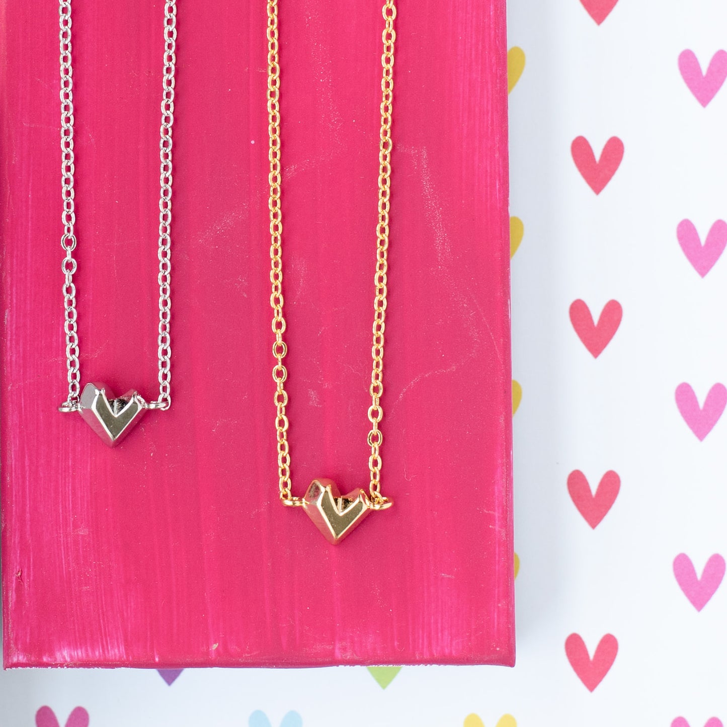 Heart Drawn Charm Necklace