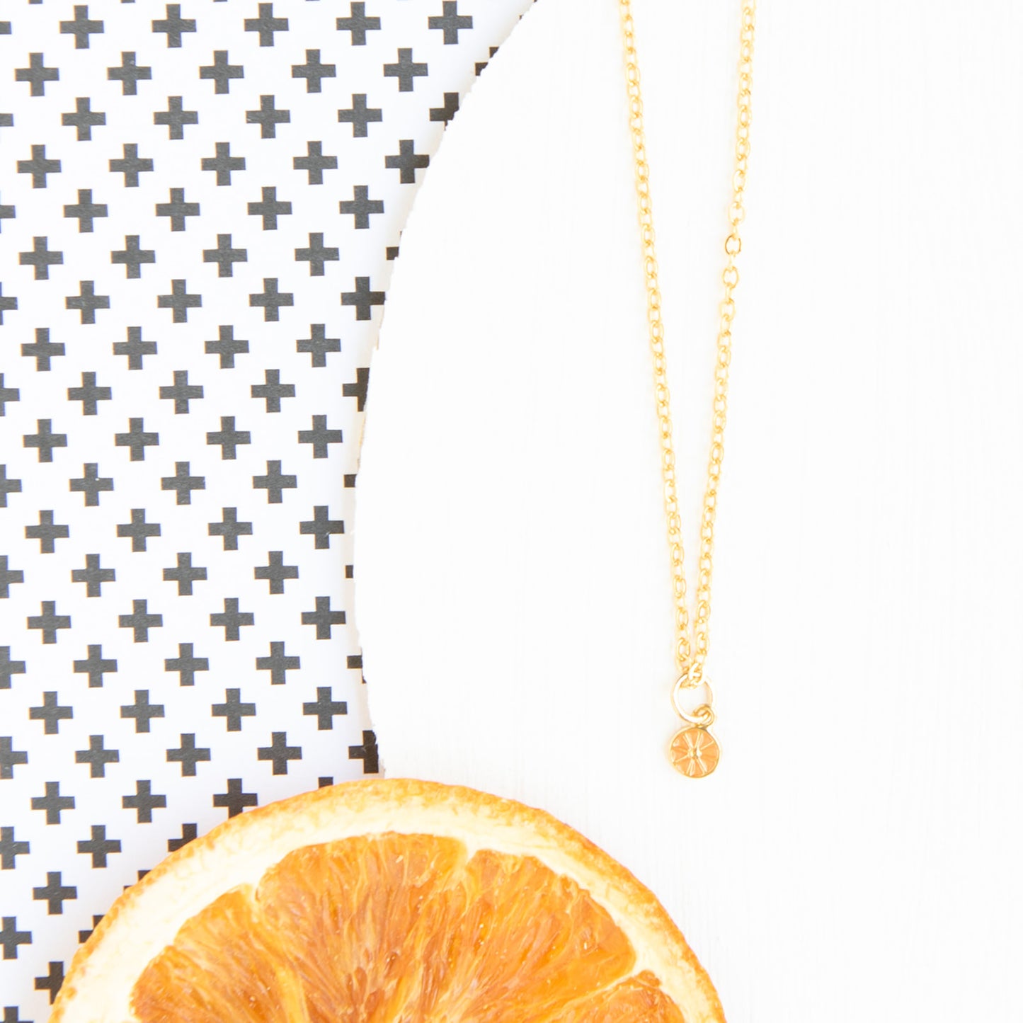 Orange Slice Charm Necklace