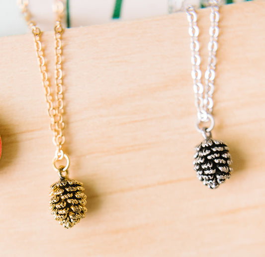Pinecone Charm Necklace