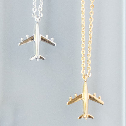 Airplane Charm Dainty Necklace