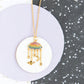 Cloud with Rainbow CZ stones & Hanging Stars Charm Necklace