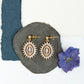 Cubic Zirconia Medallion Post Stud Earring