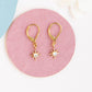 Star Mini CZ Gem Leverback Dangle Drop Earring