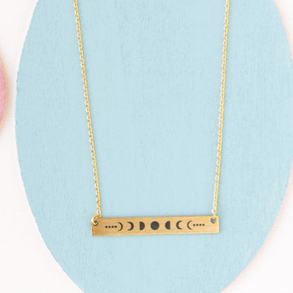 Moon Phases Bar Necklace