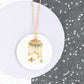 Cloud with Rainbow CZ stones & Hanging Stars Charm Necklace