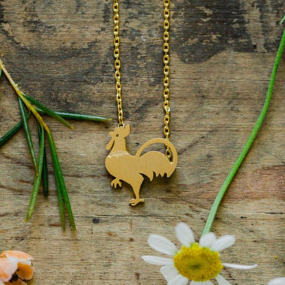 Rooster Charm Necklace
