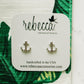 Mini Anchor Stud Earrings – Sterling Silver or 14K Gold Plated | Nautical-Inspired Jewelry