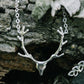 Deer Antler Necklace – Matte Sterling Silver or 14K Gold Over Sterling | Nature-Inspired Jewelry