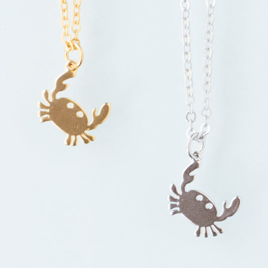 Crab Snapping Charm Necklace